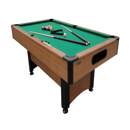 Unc Pool Table Light - Mizerak Dynasty Space Saver 6.5' Billiard Table with Leg Levelers, Automatic Ball Return, and Classic Green Nylon Cloth
