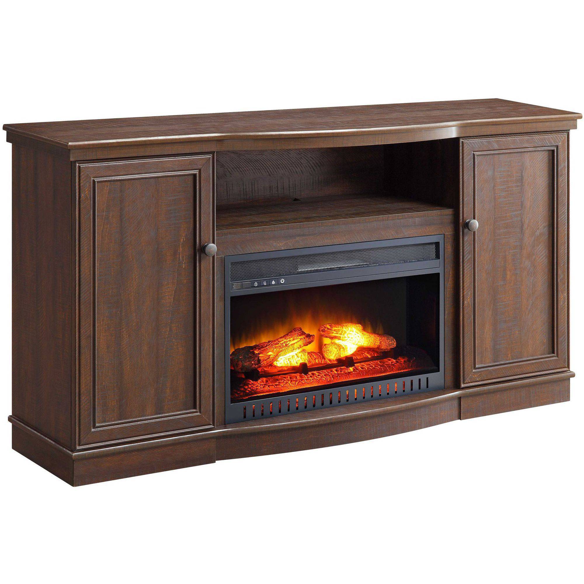 Whalen Media Fireplace for TVs up to 65'', Rustic Brown