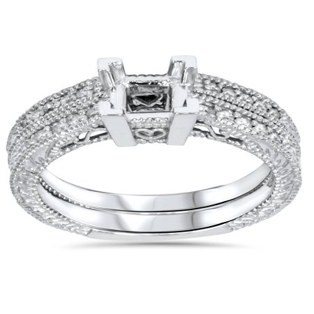 1/4ct Princess Cut Diamond Engagement Ring Setting