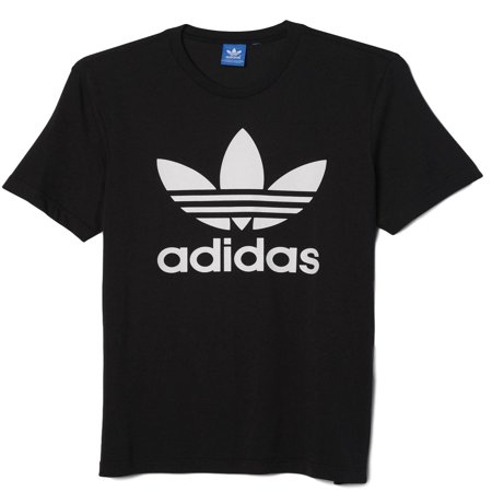 - New Men's Adidas Original Authentic Trefoil Logo Tee Shirt T-Shirt Crewneck Graphic Black