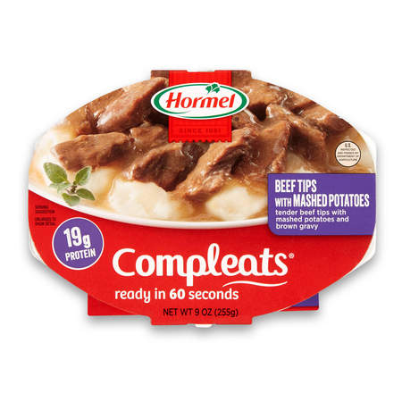 (6 pack) Hormel Compleats Beef Rib Tips with Mashed Potatoes and Gravy, 9