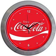 Neon Wall Clocks Neonetics Drinks Coca Cola Wave Neon Wall Clock 15 Inch