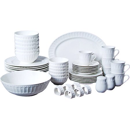 - Gibson Home Regalia 46-Piece Dinnerware and Serveware Set, Service for 6