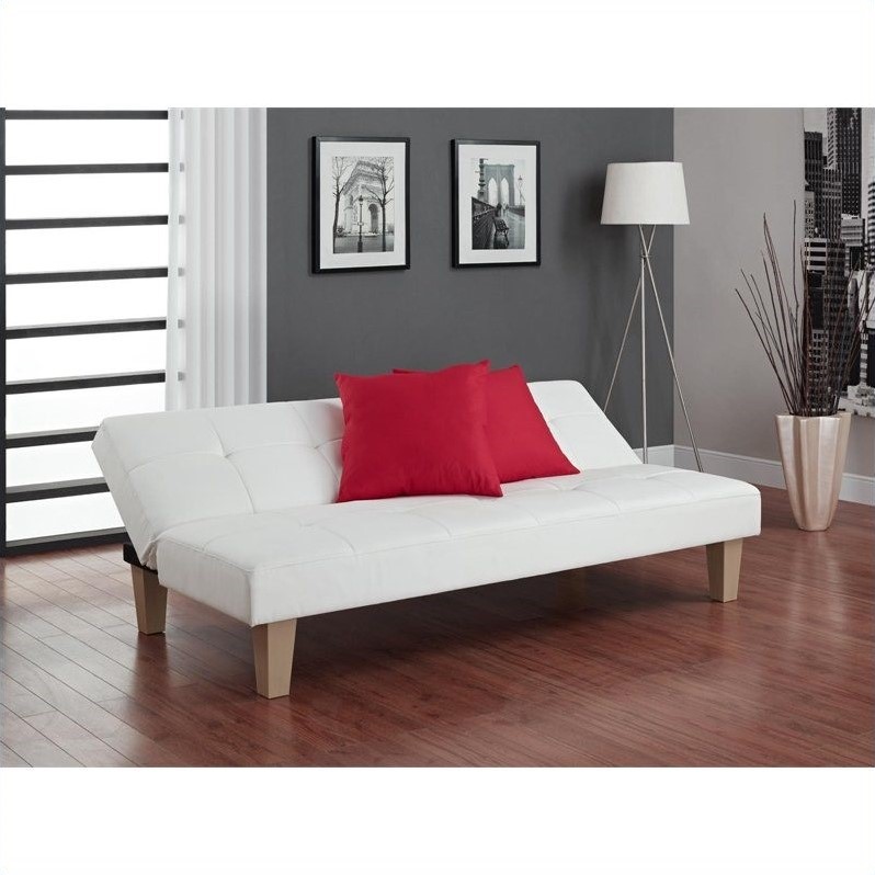 Aria Futon Sofa Bed, White