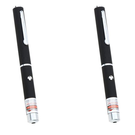 2x - 5 Miles 532nm Green Laser Pointer Pen Mid-open Visible Beam Light Ray Office [Pack of