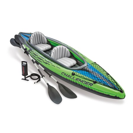 Intex Challenger K2 Inflatable Kayak with Oars and Hand (Best Inflatable Kayak For Ocean)