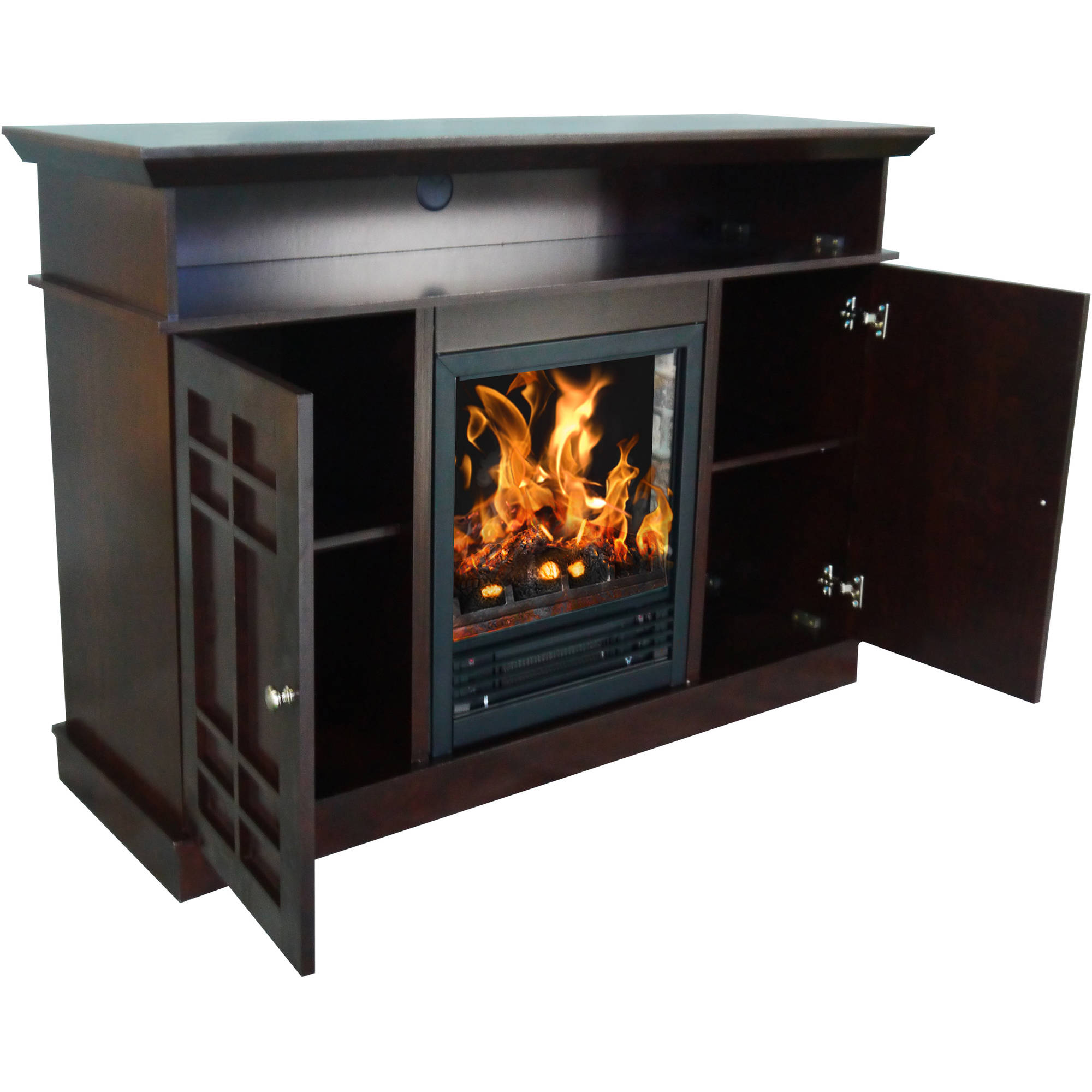 Décor Flame Bailey 48'' Media Fireplace, for TVs up to 55'', Dark Chocolate