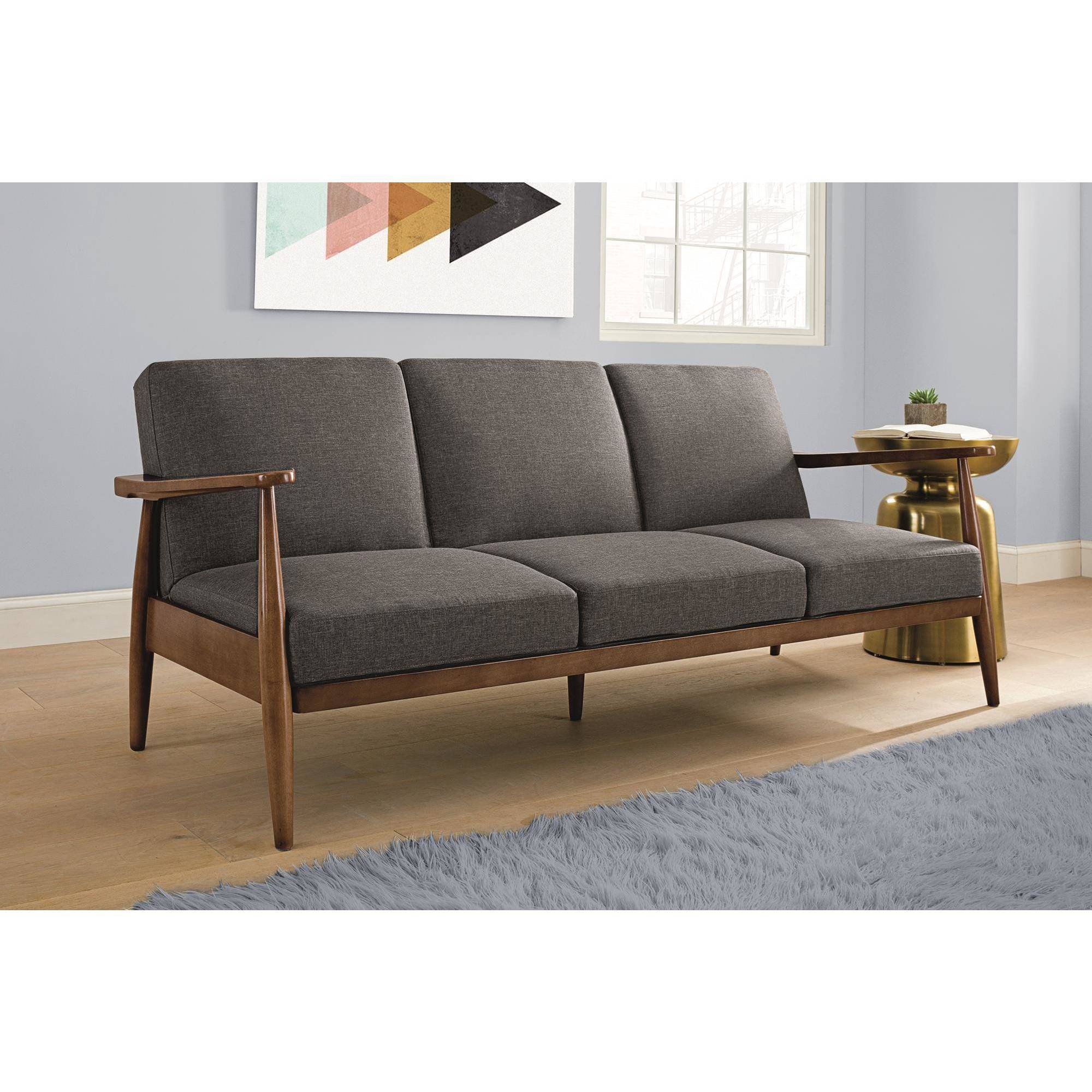 Better Homes and Gardens Mid Century Futon, Multiple Colors