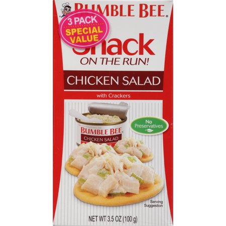(2 Pack) Bumble Bee Snack on the Run! Chicken Salad with Crackers, Good Source of Protein, 3.5 oz Kit, Pack of (Best Rated Potato Salad)