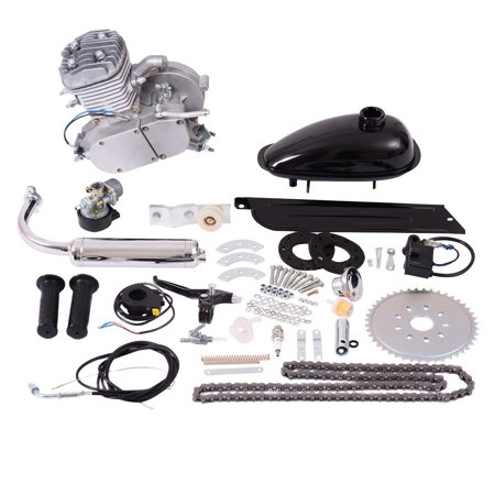 Costway 80cc 2-Stroke Bicycle Gasoline Engine Motor Kit DIY Motorized Bike (Best Hub Motor Kit)