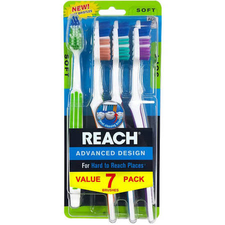 Reach Advanced Design Toothbrushes, Soft, 7 count (Best Position To Reach G Spot)