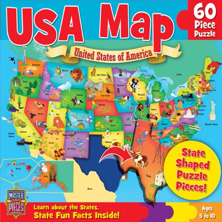 - MasterPieces Explorer Kids - USA Map - 60 Piece Kids Puzzle