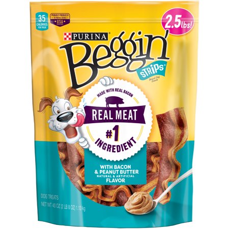 - Purina Beggin' Strips Bacon & Peanut Butter Flavor Dog Treats - 40 oz. Pouch