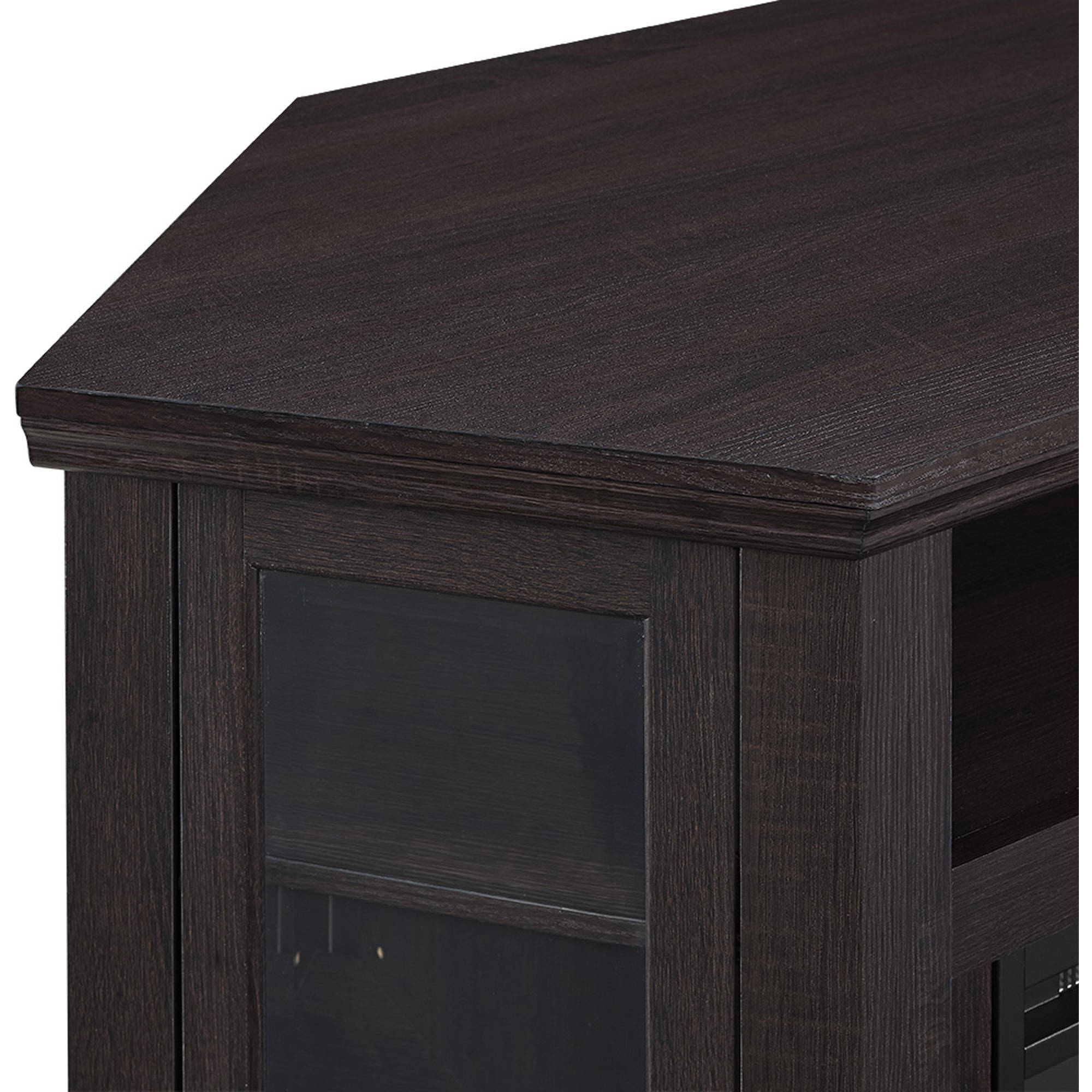 Wood Corner TV Fireplace TV Stand for TVs up to 52'', Multiple Finishes