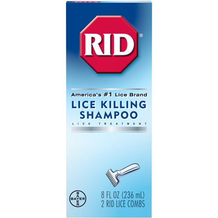 RID Lice Killing Shampoo, Includes 2 Nit Combs and 1 Bottle, 8