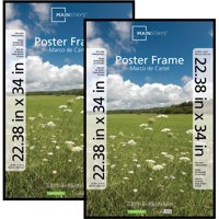 Mainstays 22x34 Basic Poster and Picture Frame, Black, Set of 2