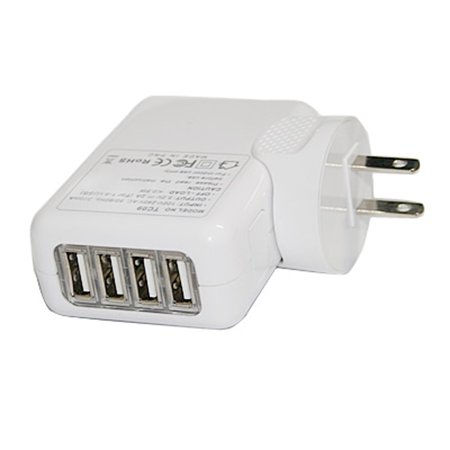 EpicDealz Universal 4 Port Wall USB Travel Home to AC Power Adapter 2.1 Amp Charger For Samsung Gravity Q T289 (T-Mobile) - White