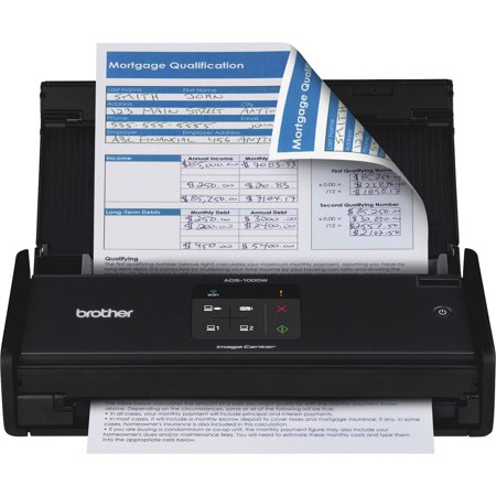 Brother ADS-1000W Compact Color Desktop Scanner with Duplex and Wireless