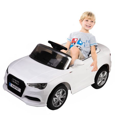 - Costway 12V Audi A3 Licensed RC Kids Ride On Car Electric Remote Control LED Light Music