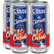 Bud Light & Clamato Chelada Beer, 4 pack, 16 fl oz