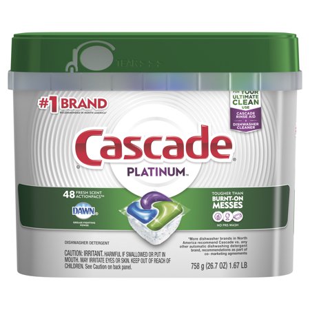 Cascade Platinum ActionPacs, Dishwasher Detergent, Fresh