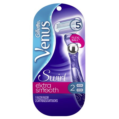 - Gillette Venus Extra Smooth Swirl Women's Razor - 1 Handle + 2 Refills