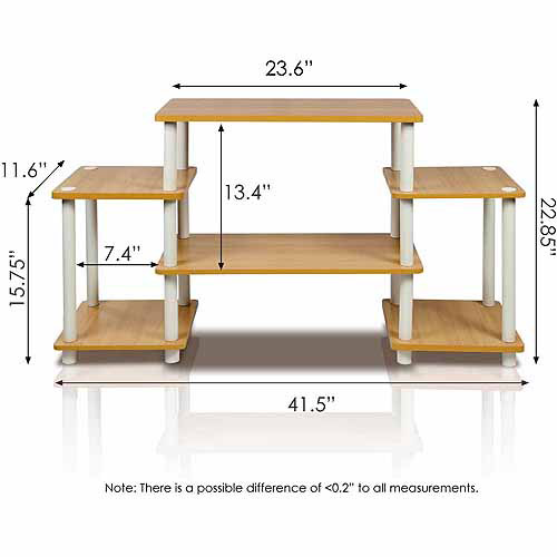 Turn-N-Tube No-Tools TV Stand Entertainment Center for TVs up to 37'', Multiple Colors