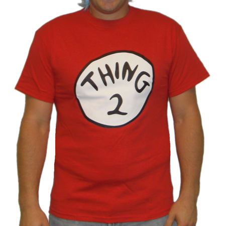 Thing 2 T-Shirt Costume Cat In The Hat Movie Dr Seuss Book Adult Womens