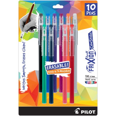 Pilot FriXion Ball Color Sticks Erasable Gel Pens 10/Pkg-Assorted (Best Erasable Pens Review)
