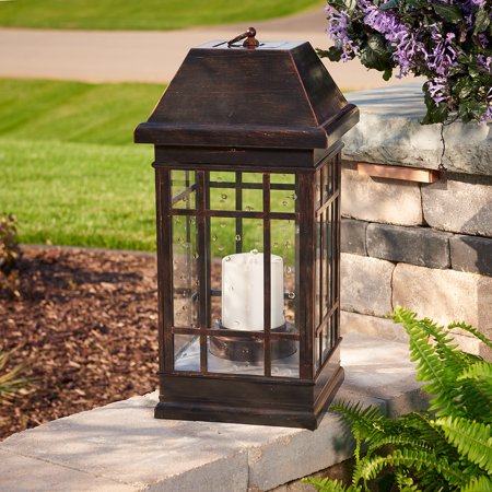 Smart Solar San Rafael Mission Solar Pillar Candle Lantern