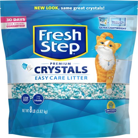 Fresh Step Crystals, Premium Cat Litter, Scented, 8 (Best Litter Box To Stop Tracking)