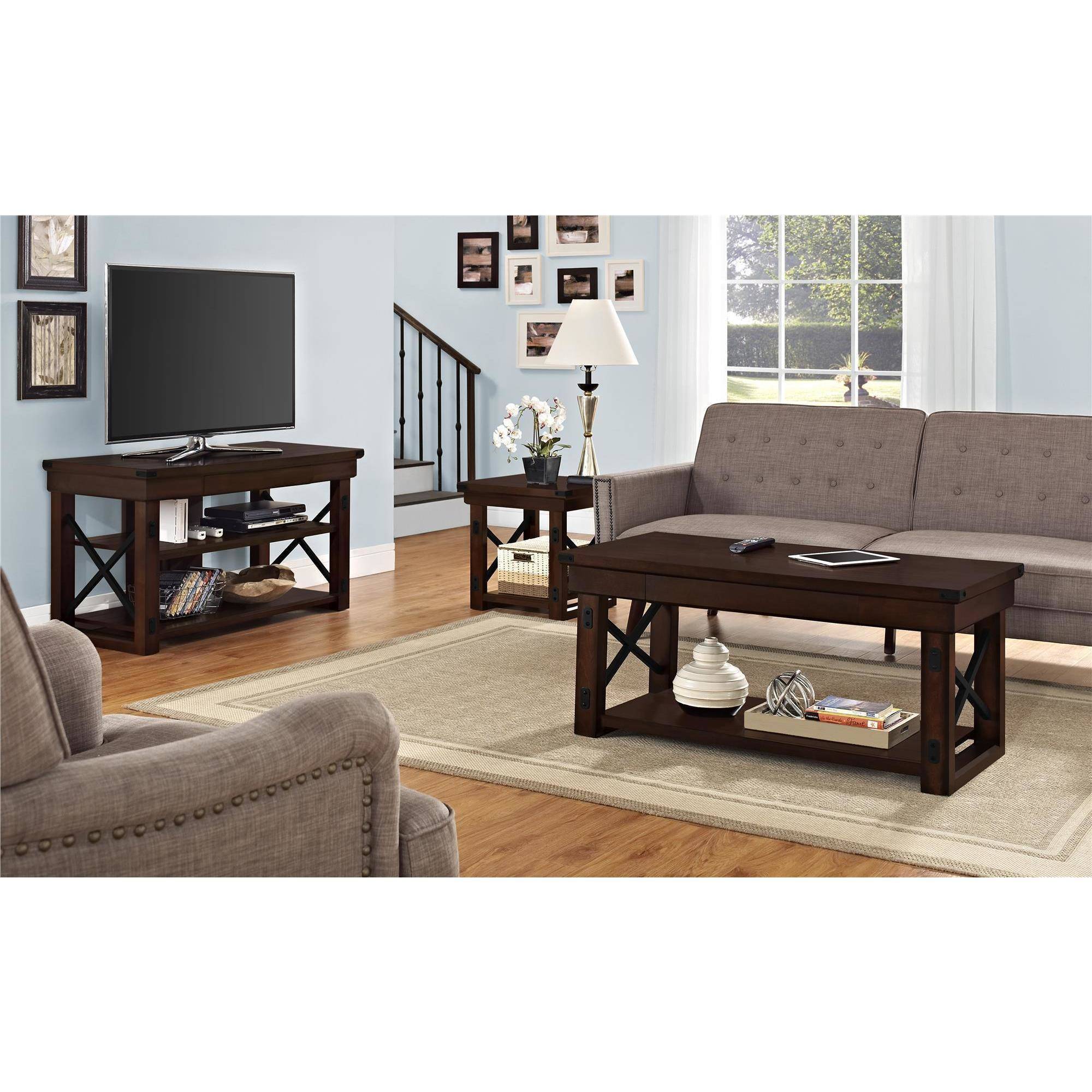 Better Homes and Gardens Preston Park TV Stand for TVs up to 50'', Mahogany