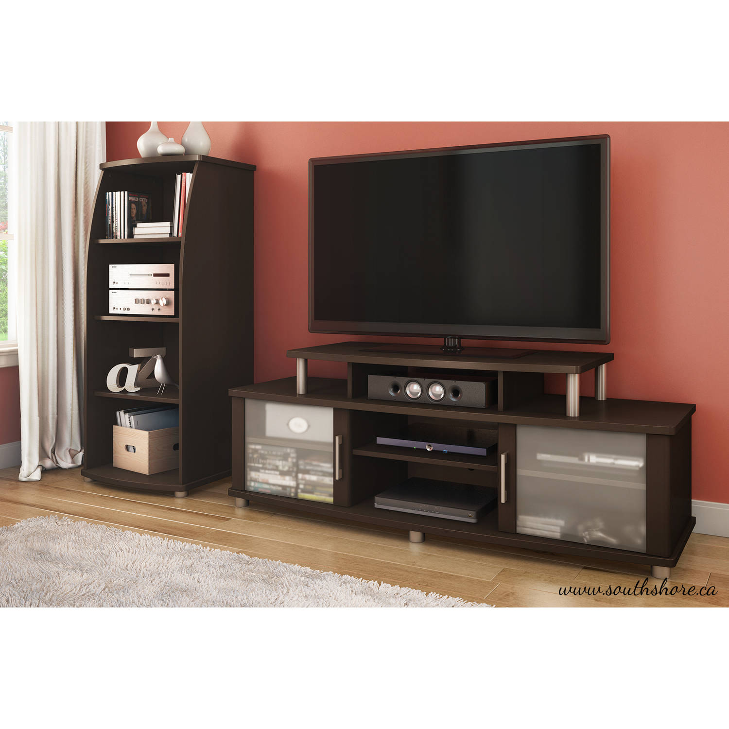 South Shore City Life TV Stand, for TVs up to 50'', Multiple Finishes