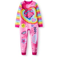 Trolls Girls' Poly 1-Piece Footless Sleeper