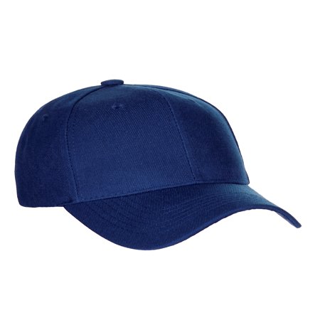 men's basic baseball cap velcro adjustable curved visor hat