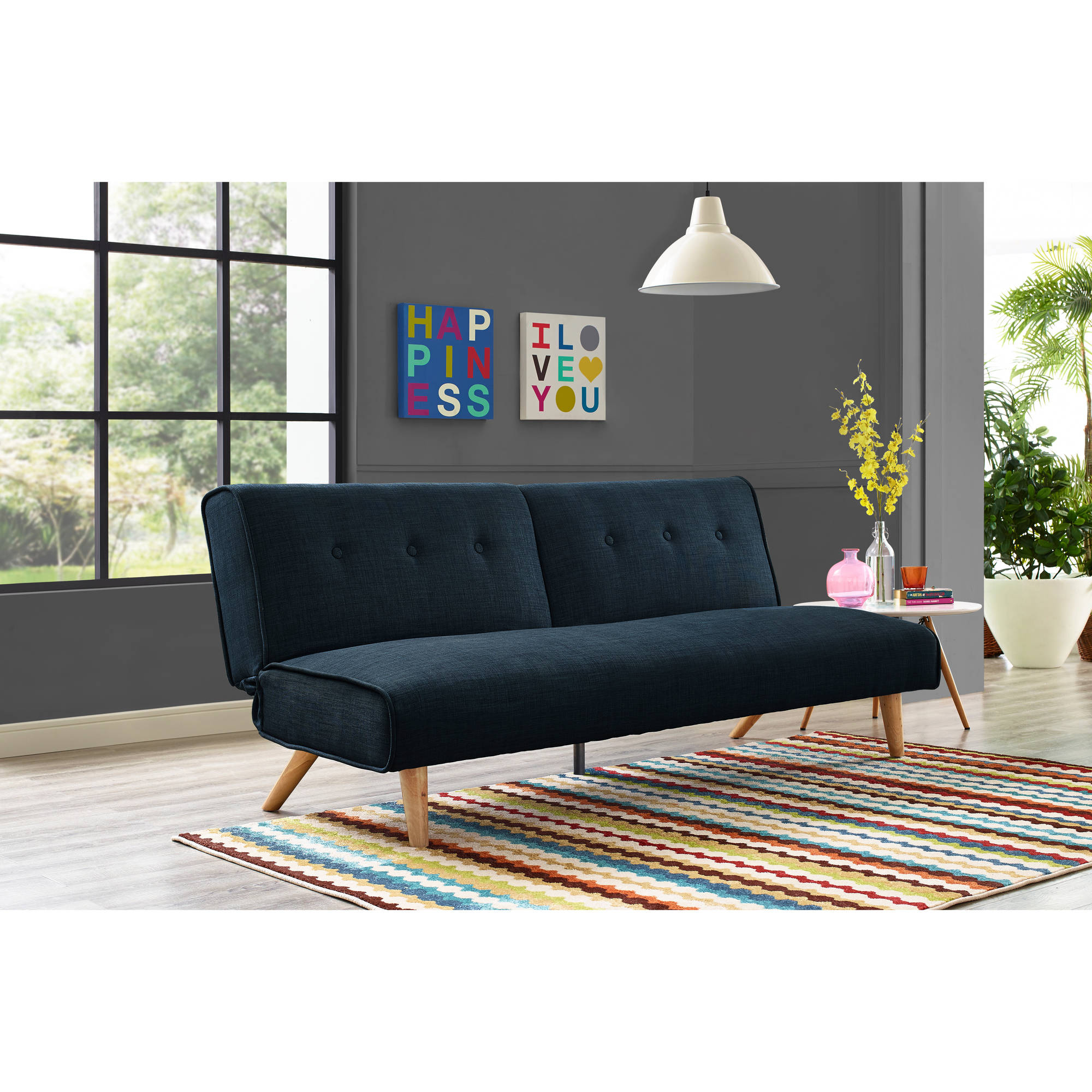 9 by Novogratz Palm Springs Futon, Multiple Colors