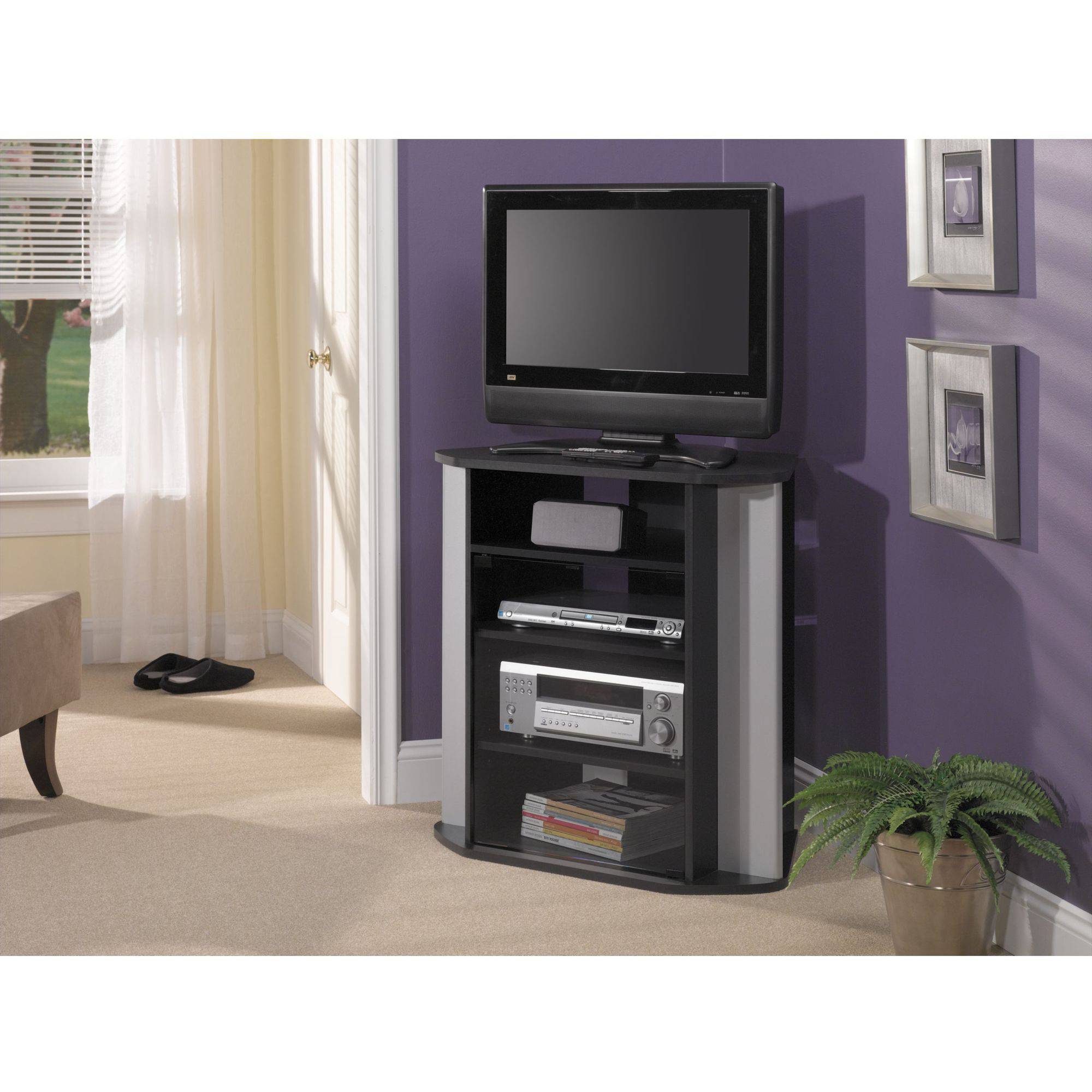 Bush Visions Black Tall Corner TV Stand, for TVs up to 37''