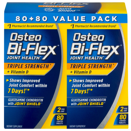 Osteo Bi-Flex?? Triple Strength w/ Vitamin D, 80ct x 2 Coated (Best Vitamins For Joints)