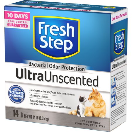 Fresh Step Ultra Unscented Litter, Clumping Cat Litter, 14