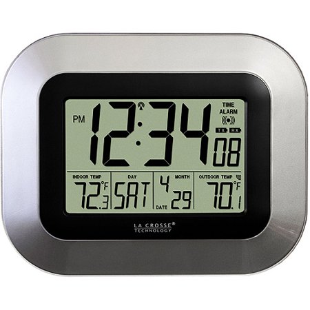 - La Crosse Technology Silver Digital Atomic Clock with Temperature