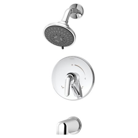 - Elm Single Handle Tub and Shower Faucet with Integral Diverter