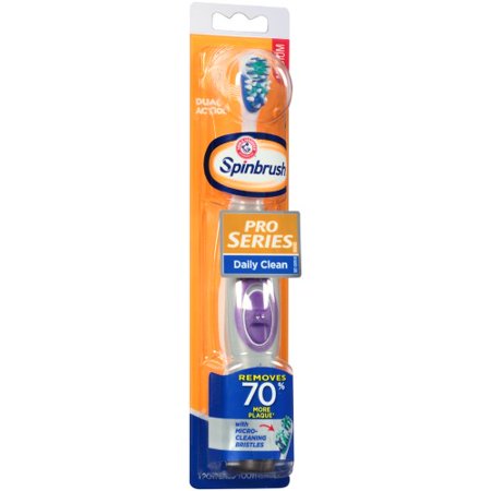 ARM & HAMMER Spinbrush Pro Series Daily Clean Battery Toothbrush,