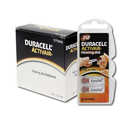 - Duracell hearing aid batteries size 312 (80 pack)