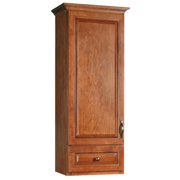 Linen Cabinets Design House 540864 Montclair Chestnut Glaze Linen Tower Vanity Cabinet With 1 Door And Drawer