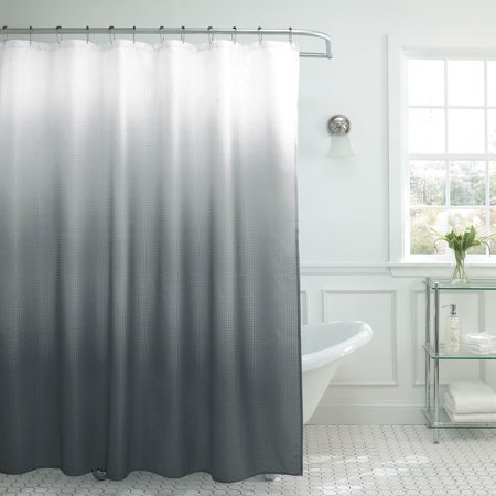 Creative Home Ideas Ombre Textured Shower Curtain With Beaded Rings Creative Home Ideas Ombre Textured Shower Curtain With Beaded Rings Dark Grey Com