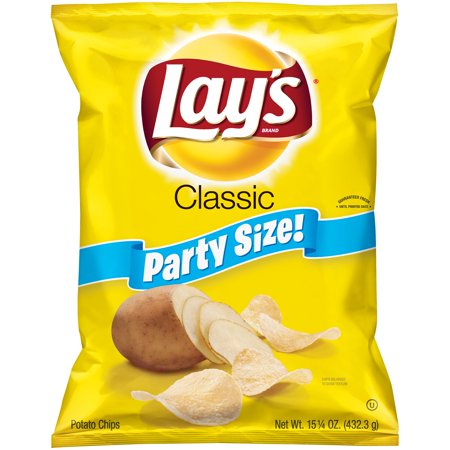 Lay's Classic Party Size Potato Chips, 15.25 Oz. (Best Hot Potato Chips)