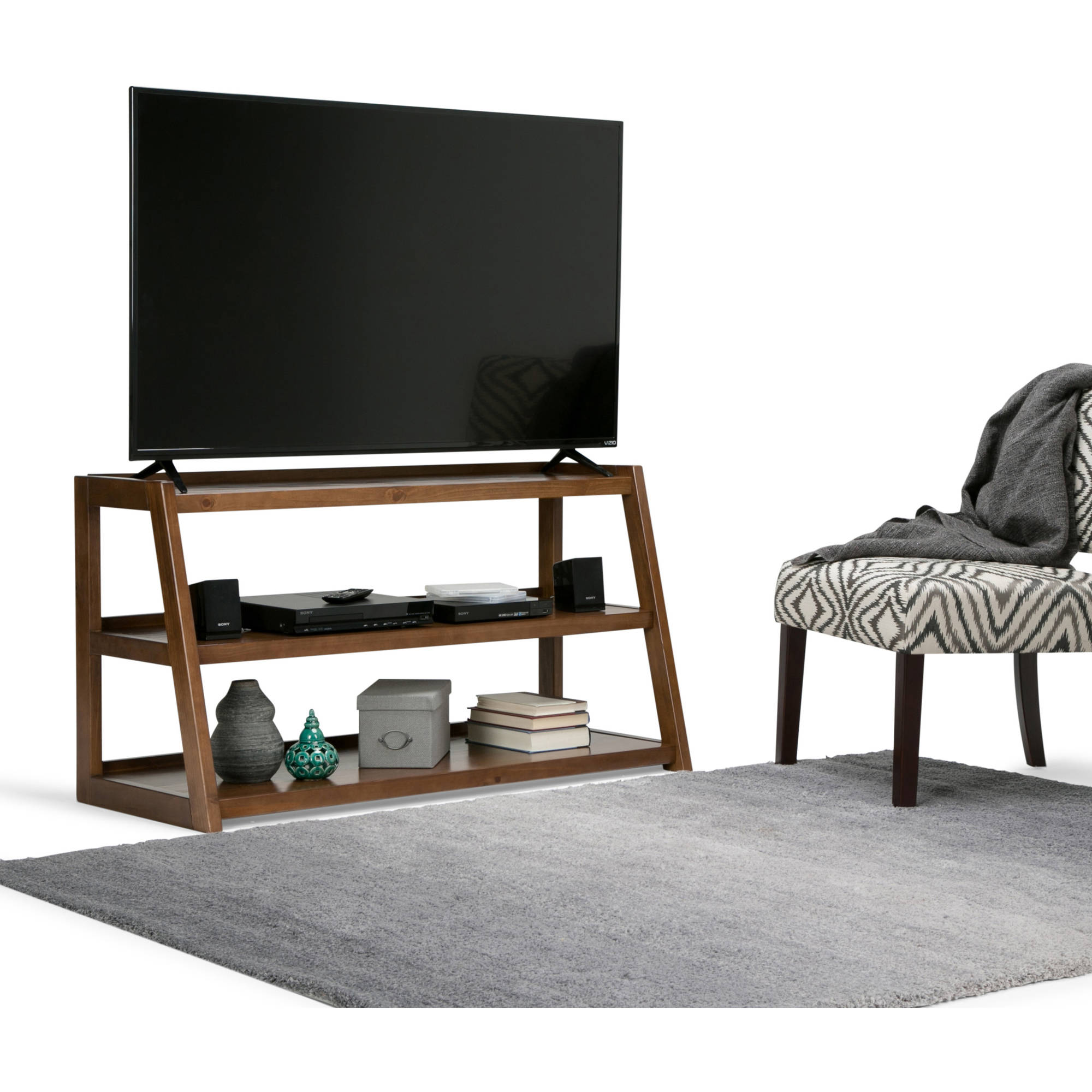 TV Stand in Medium Saddle Brown