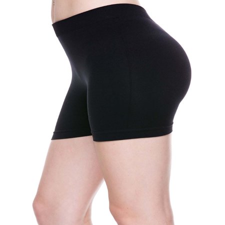 Women Basic Seamless Bike Shorts Stretch Legging Solid Color Tight (Best Womens Padded Bike Shorts)