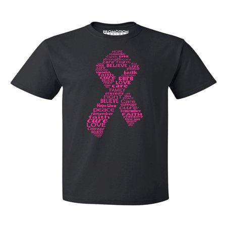 Pink Ribbon Breast Cancer Awareness Men's T-shirt, XL,