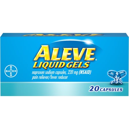 Aleve Liquid Gels W Naproxen Sodium, Pain Reliever/Fever Reducer, 220 ...